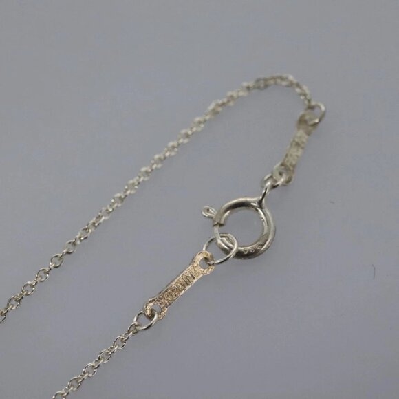 TIFFANY&Co. Open Heart Necklace Ag925 Silver Auth am7763 - Picture 4 of 13